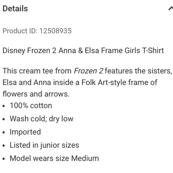 DISNEY FROZEN 2 Anna & Elsa Frame Short Sleeve TEE! Cotton Sisters Princess NWT - Picture 7 of 7